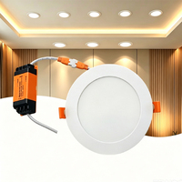 Vente en gros de luminaires encastrés modernes 3W-24W 3CCT SMD2835 à trois couleurs, dimmables, ultra-minces, pour plafond, IP44, pour hôtel intérieur