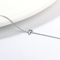 Bracelet à breloque lettre F en argent, en acier inoxydable, chaîne à maillons réglable, hypoallergénique, bijoux minimalistes pour femmes