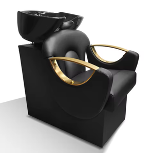 Fauteuil de Barbier Doré Populaire à Position Unique avec Unité de Lavage – Fauteuil de Shampoing pour Grossiste/Distributeur à Vendre - Product Image 4