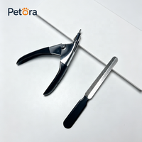 Coupe-ongles ergonomique Petora pour animaux de compagnie, lime de sécurité pratique pour l'entretien des ongles des chats et chiens d'intérieur
