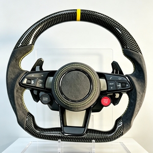 Volant de voiture sport en cuir et fibre de carbone pour <span class=keywords><strong>Audi</strong></span> A4 B7 R8 <span class=keywords><strong>TT</strong></span> Mk2 <span class=keywords><strong>Mk3</strong></span> B8 <span class=keywords><strong>RS</strong></span> TTS <span class=keywords><strong>RS</strong></span> A3/A4/A5/A6/A7/A8/A1/Q3/Q5/Q7 - Product Image 1