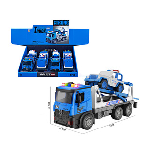 Véhicule <span class=keywords><strong>de</strong></span> transport <span class=keywords><strong>de</strong></span> lumière et <span class=keywords><strong>de</strong></span> son Inertie Power <span class=keywords><strong>Police</strong></span> Patrol Truck Kids Gift Plastic Friction Car Toys Indoor Play Car 3 Age + - Product Image 1