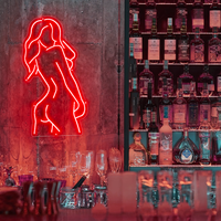 Offre Spéciale Femelle Pose Sexy Dame Retour Conduit Enseigne Au Néon Femme Corps Néon Lumières Personnalisé Pour Barre de Magasin