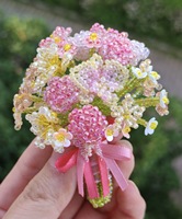 Mini Bouquet de Fleurs Perlées Créatif Aimant de Réfrigérateur pour Événements Décoration Noël Nouvel An Souvenir Accessoires de Magasin de Cadeaux Vente en Gros