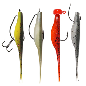 Spinpoler Tiny Fluke 7cm Finesse Jerkbait Señuelo <span class=keywords><strong>de</strong></span> Pesca Suave Mini Vientre Profundo Horquilla Cola Drop Shot <span class=keywords><strong>Nariz</strong></span> Gancho Weedless Rig Pesca - Product Image 1