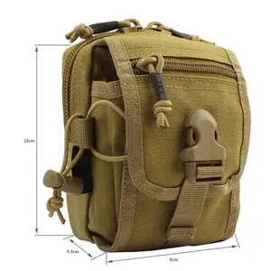 Outdoor Multi-pocket Sports Waist Bag Phone ID Card Bag Tactical Mini Pouch