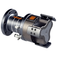 Fixation robotique à corps cylindrique, pneumatique, entièrement étanche, avec support interne à trois mâchoires