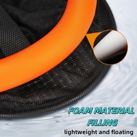 Piège à poissons et crevettes pliable Filet flottant Cage de protection en nylon avec cordon de serrage Panier de crabe Style monofilament pour la pêche