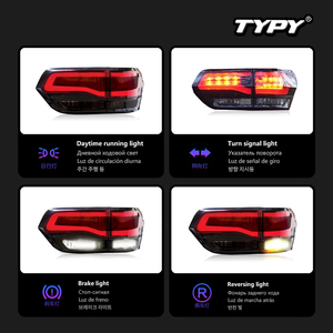 Conjuntos de luces traseras TYPY para Jeep Grand Cherokee 2014-2021; luces traseras LED, luces de circulación diurna y luces direccionales - Product Image 5