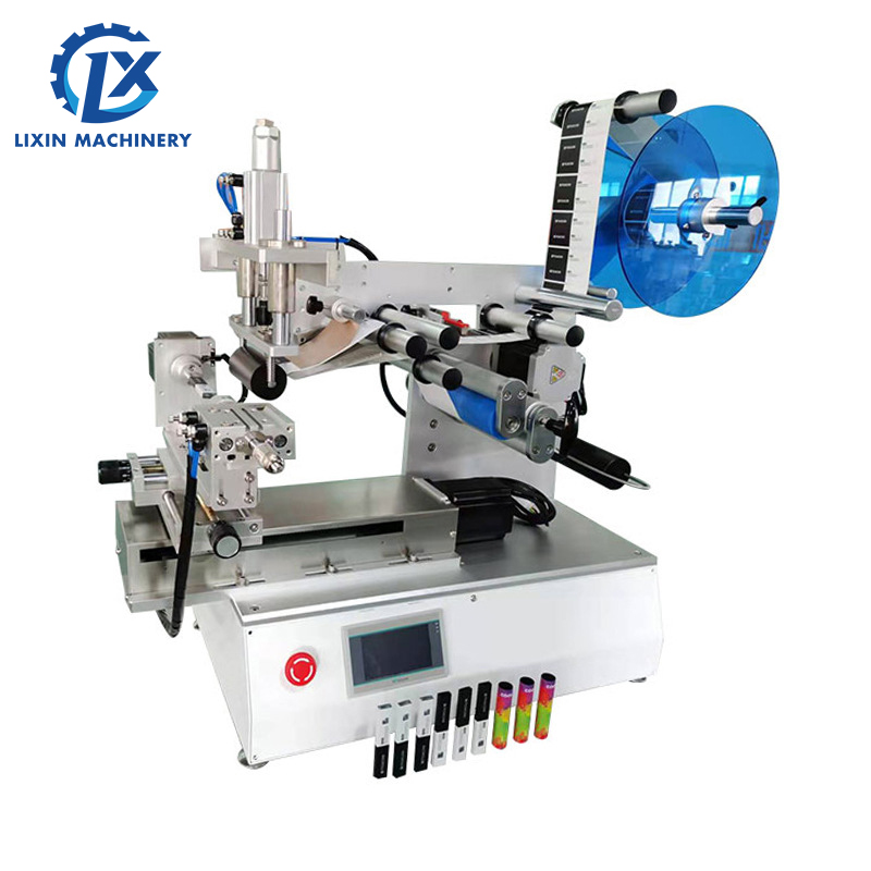 label machine for flat bottles