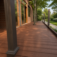 Vivanex - Tarima de Madera Compuesta WPC Moderna Antideslizante con Diseño de Grano de Madera, Impermeable, para Uso en Exteriores, Jardín, Patio, Balcón