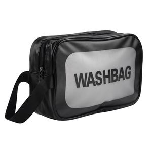 Portable <b>Transparent</b> Frosted Pvc <b>Makeup</b> Custom Waterproof Travel Toiletry <b>Bag</b> - Product Image 2