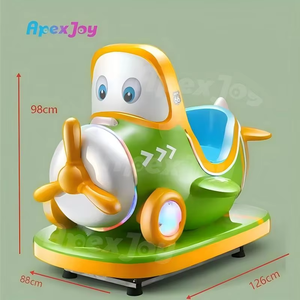 Nueva Máquina de Juego Arcade Infantil Operada con Monedas, con Diseño de Avión, Pantalla HD, de Fibra de Vidrio, <span class=keywords><strong>El</strong></span>éctrica, con Movimiento Oscilante, en Inglés - Product Image 4