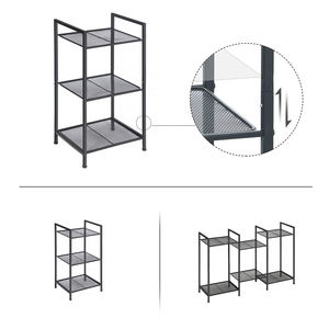 SONGMICS Vegetable Rack Kitchen Storage Multi <strong>Corner</strong> <strong>Shelf</strong> Bathroom 3 Tier Metal Storage Rack <strong>Shelf</strong> - Product Image 2