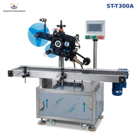 Étiqueteuse ST-T300A pour surfaces planes, idéale pour les petites entreprises, machine d'étiquetage de produits, étiqueteuse pour saucisses, cartes et sachets, 30-80 pièces/min
