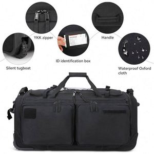กระเป๋าเดินทางแบบมีล้อ BSCI Factory Custom Rolling Duffel Travel Duffel Bag Wheeled Duffel Suitcase Luggage - Product Image 4