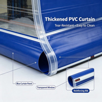 Porte à enroulement rapide en PVC robuste avec protection infrarouge, rideau souple, design tropical pour sous-sol, option personnalisée