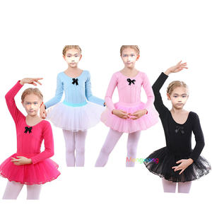 Body da ballo da principessa per bambine bambine bambine bambine bambine body da ginnastica a maniche lunghe con Tutu in Tulle - Product Image 1