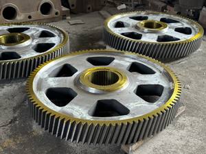 Зубчатая шестерня большого диаметра, зубчатая коробка, редуктор скорости, трансмиссия, большое заказное зубчатое колесо из литой стали, большое зубчатое колесо - Product Image 3