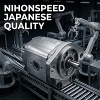 Machine auxiliaire d'emballage automatique CNC pour plastique et caoutchouc, pompe à engrenages hydraulique originale japonaise NIHONSPEED K1P1R11A en stock