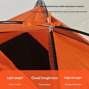 Tente de <span class=keywords><strong>camping</strong></span> double <span class=keywords><strong>pour</strong></span> adultes, <span class=keywords><strong>pour</strong></span> l'extérieur, fournitures de <span class=keywords><strong>camping</strong></span> de plage, monocouche, portable, 3-4 personnes, 200x140x100cm, printemps-automne - Product Image 3