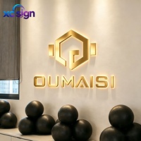 Panneau LED 3D personnalisé en acrylique pour restaurant, enseigne commerciale double éclairage personnalisable avec télécommande et transformateur pour bâtiments