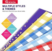 Housses de table rectangulaires en plastique jetables, écologiques, imperméables et résistantes à l'huile, avec logo et couleur personnalisés pour fêtes d'anniversaire et mariages