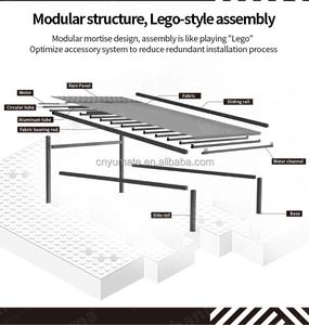 Techo De Puerta Exterior Grande Aluminio Pvc Piscina Pérgola Bioclimatica Manual Material Aluminio Metalica Retráctiles De Tela 3x3 - Product Image 4
