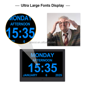 長所13 "アナログデジタルカレンダーデイクロック高齢者アルツハイマー型認知症時計カスタムアラーム薬リマインダー認知症時計 - Product Image 2