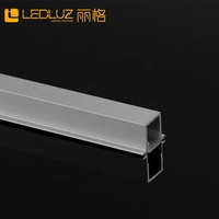 Profilé LED encastré sans cadre en aluminium pour cloison sèche de 12,5 mm, éclairage linéaire encastré au plafond ou au mur