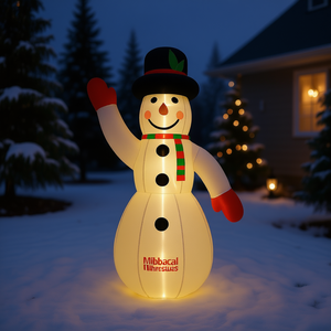 <b>Inflatable</b> Snowman 179.1 Outdoor Holiday Yard Decoration Multicolour PVC Material - Product Image 2