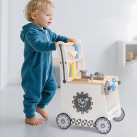 Chariot à noix de noblesse danoise polyvalent Jouet éducatif Montessori en bois pour bébé Trotteur pour enfants
