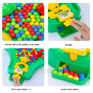 Zhengguang – jouets amusants pour enfants, grenouille mange des haricots, jeux de société en plastique, Double marteau, jeu de combat, décompression, jouet portable - Product Image 6