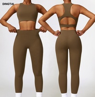 Dropshipping Femmes Gym Fitness Sets Workout Sportswear Fitness Booty Gym Biker Fitness Yoga Sets pour Femme