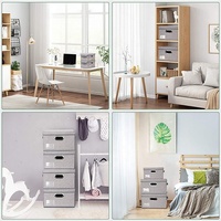 Boîtes de rangement en tissu lin, conteneurs pliables avec couvercle, organiseurs de placard avec couvercle, pour chambre à coucher, maison et bureau