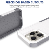 Coque de Téléphone Rigide Antichoc à Quatre Coins pour iPhone 15 Pro 11 12 13 Pro Max 14 Plus 2-en-1 TPU PC avec Protection Intégrale Arrière