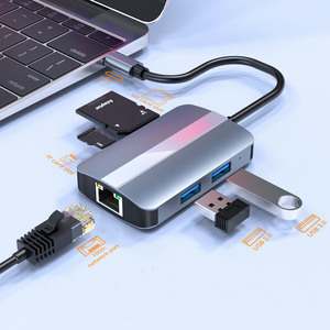 Usb-концентратор cantell 5 в 1 для USB3.0 + USB2.0 + 100mpbs ethernet + TF/SD-адаптер usb C док-станция для ноутбука macbook - Product Image 2