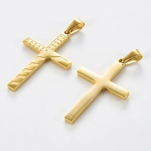 Pendentif croix drapeau américain en acier inoxydable, pour collier, pour hommes et femmes, bijoux religieux avec étoiles et rayures américaines, chaîne Punk - Product Image 5
