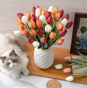 Wedding Mousse Single Tulip <b>Artificial</b> <b>Flower</b> Manufacturer <b>Artificial</b> <b>Flower</b> Green Plant Wholesale <b>Display</b> Decorative Crafts - Product Image 3