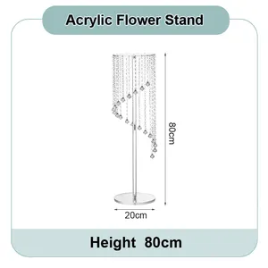 31.5 इंच लंबा ऐक्रेलिक वेस क्रिस्टल सेंटरपीस टेबल सजावट के लिए है, ज्यामितीय फूल पार्टी शादियों के लिए ज्यामितीय फूल खड़े हैं।