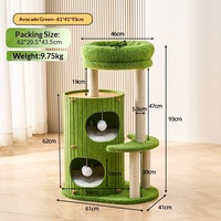 PAIPET Arbre à chat en bois multi-niveaux, avec maisonnette et griffoir en sisal, mobilier d'escalade, OEM, personnalisable, vente en gros