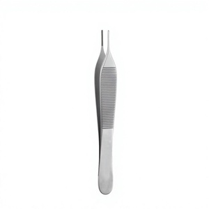 Pinces à pansements Adson 12 cm sans dents, en acier inoxydable, instrument de chirurgie générale - Product Image 1