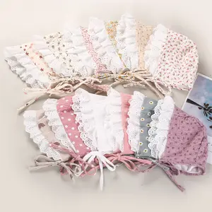 Lace Baby Girl Hat Princess Cotton Baby Bonnet Infant Beanie Newborn Hat for Girls Accessories Toddler Cap 0-12M