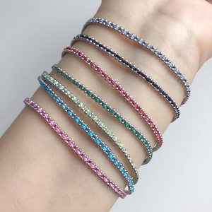 สร้อยข้อมือลูกปัดสไตล์โบฮีเมียนใหม่ ชุบทอง 18K ประดับด้วยหินอาเกต ของขวัญวันครบรอบสำหรับทุกเพศ - Product Image 1