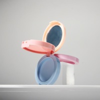 Coloré 4 couches Poudre Compact Boîte Maquillage Blush Conteneur Mini Compact Poudre cas Avec Miroir