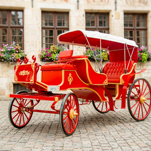 Carruaje Eléctrico de Lujo de 4 Ruedas, Carruaje de Boda Tirado por Caballos para Turismo, Deportes, Entretenimiento y Excursiones - Product Image 1