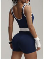 Combinaison une pièce pour femme, débardeur court, dos en U, sans couture, pour la danse, l'entraînement, la course, l'exercice, la gymnastique, le fitness, body pour fille