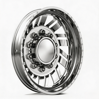 Ruedas forjadas dobles personalizadas en negro mate de 22x8.25 y 28x8.25 con tapa central flotante de 10x285.75 y 8x180 para Chevy Silverado 3500HD