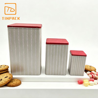 Boîte de rangement carrée personnalisée en gros pour biscuits et gâteaux, plusieurs tailles, pour snacks, aliments secs, emballage cadeau de fêtes