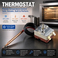 Termostat Kapiler Tembaga WHD-75E untuk Pengontrol Suhu Pemanas Air